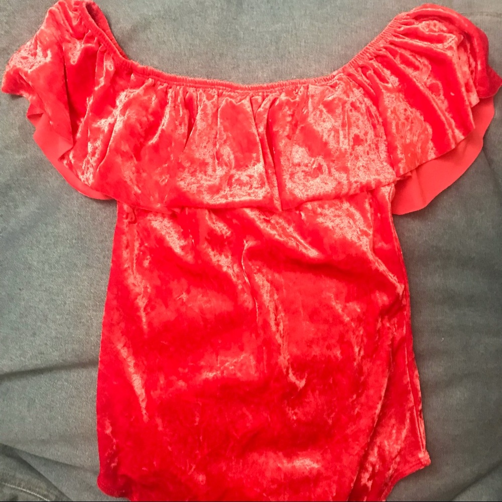 Red Velvet Bodysuit - Picture 3 of 5